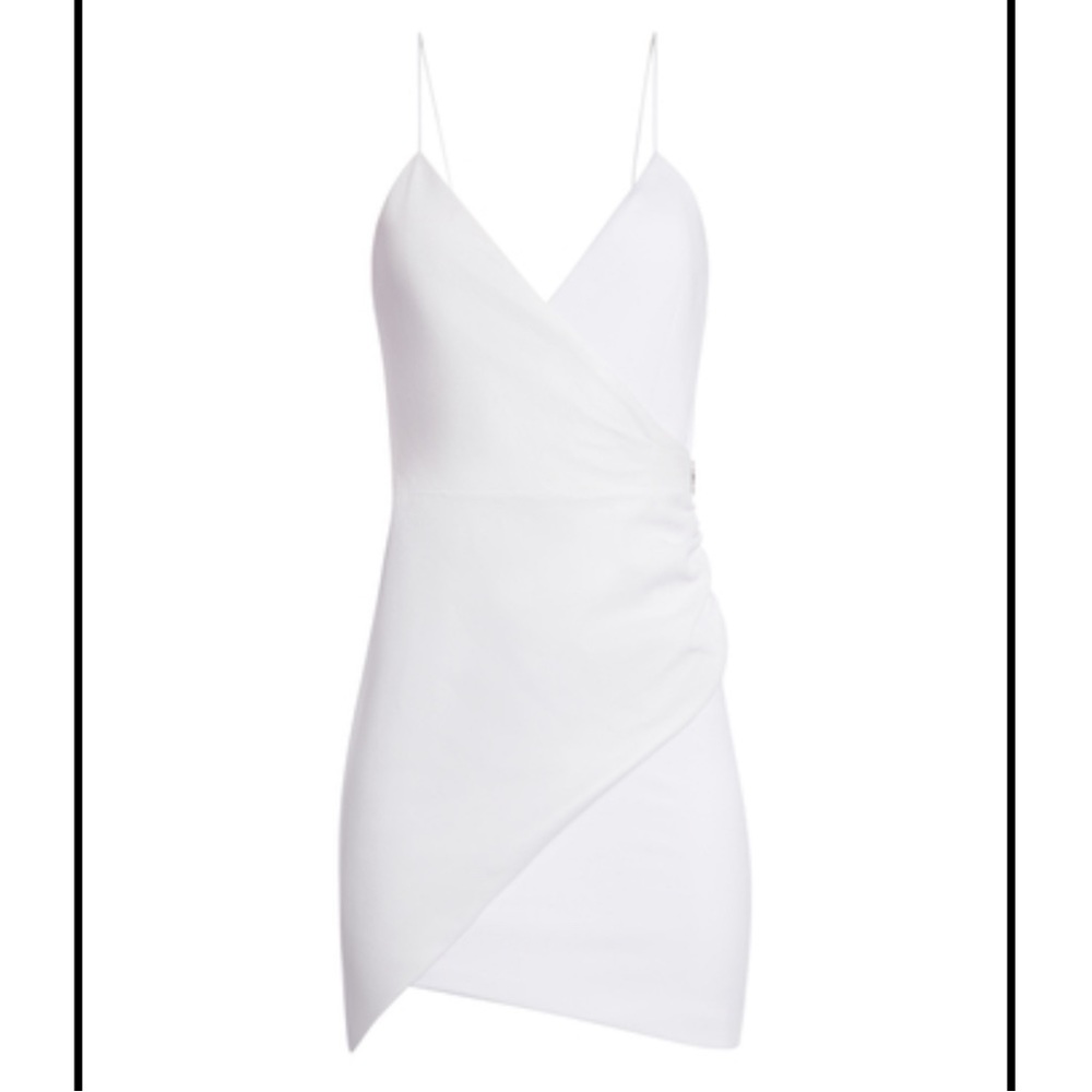 Alice + Olivia ASHANTI LEATHER COMBO MINI DRESS